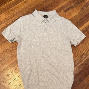 J. Crew Light Heather Gray Polo Shirt